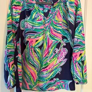Lilly Pulitzer Elsa top - Don’t Leave Me Hanging print